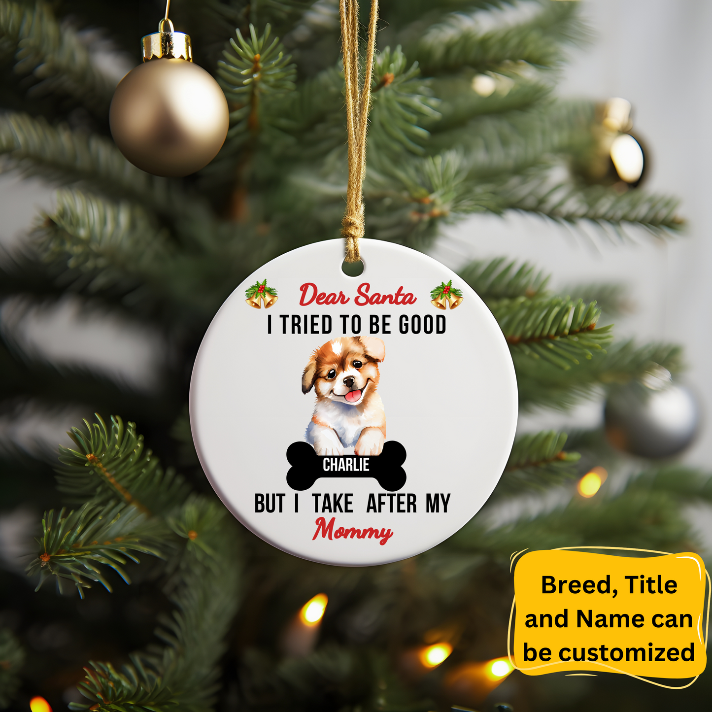 Dog Circle Ornament