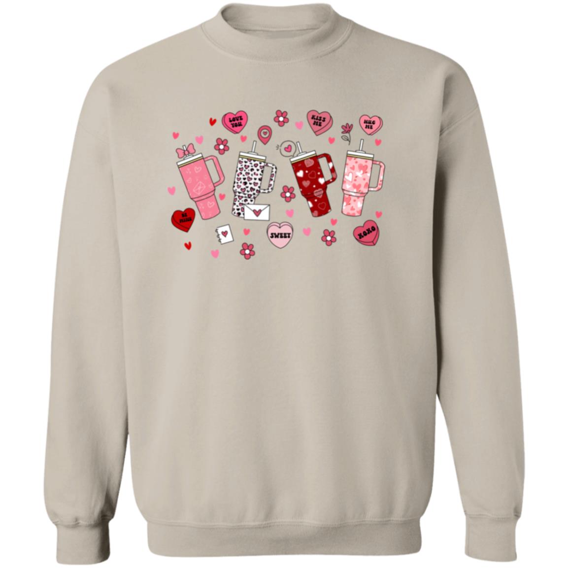 Retro Obsessive Cup Valentine's Day Sweatshirt, Valentines Candy Heart Shirt, Love Cup Valentine Gift, Happy Valentines Day, Valentine Sweater