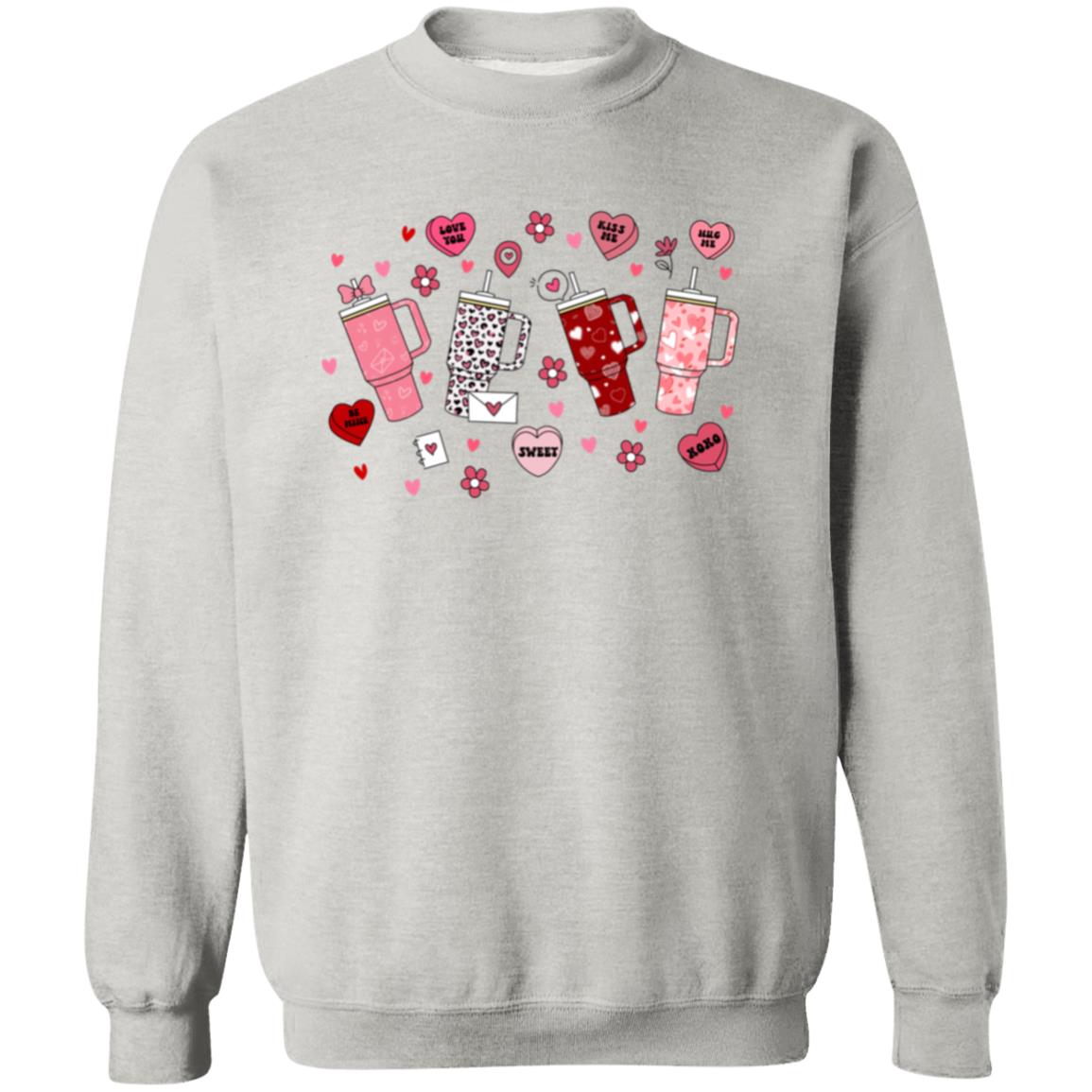 Retro Obsessive Cup Valentine's Day Sweatshirt, Valentines Candy Heart Shirt, Love Cup Valentine Gift, Happy Valentines Day, Valentine Sweater