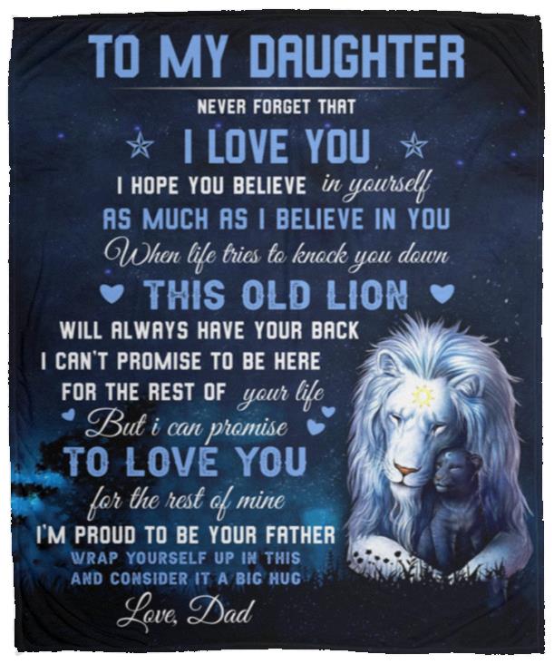 To My Daughter Fleece Blanket - 50x60