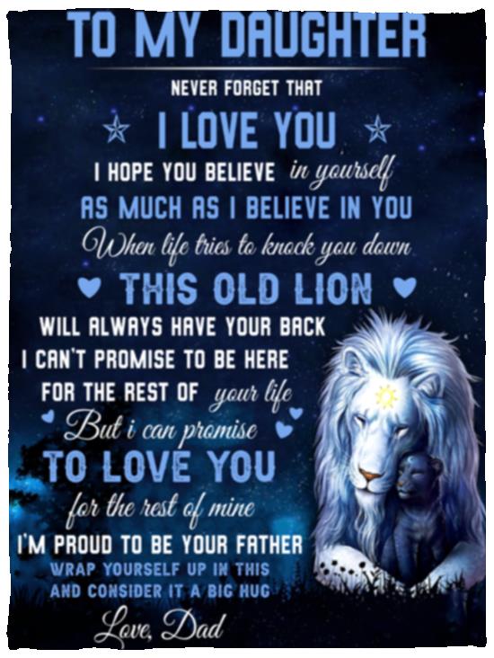 To My Daughter Fleece Blanket - 30x40
