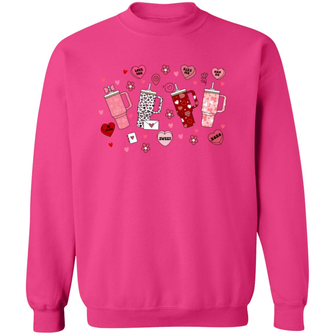 Retro Obsessive Cup Valentine's Day Sweatshirt, Valentines Candy Heart Shirt, Love Cup Valentine Gift, Happy Valentines Day, Valentine Sweater