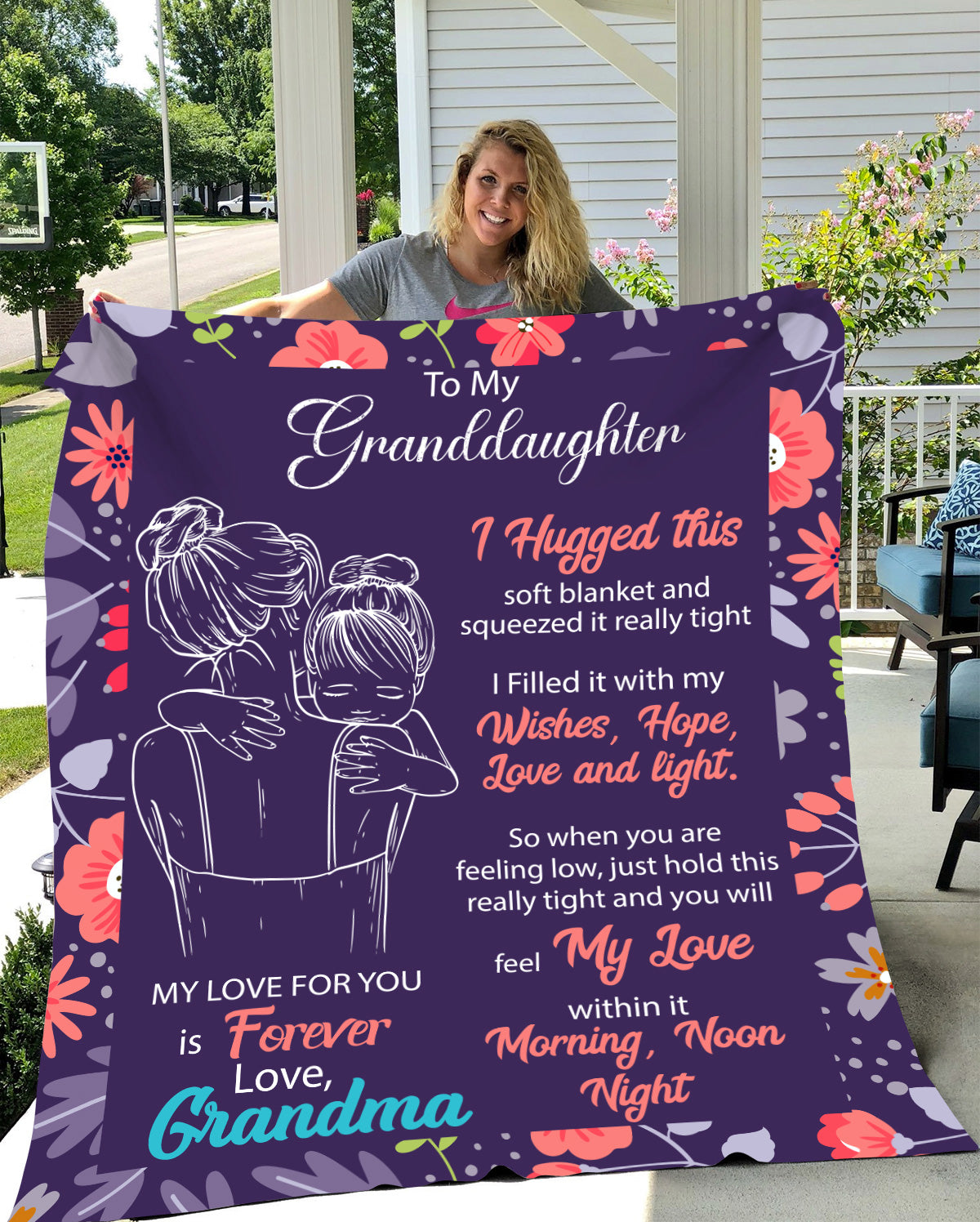 To My Granddaughter Fleece Blanket - 50x60