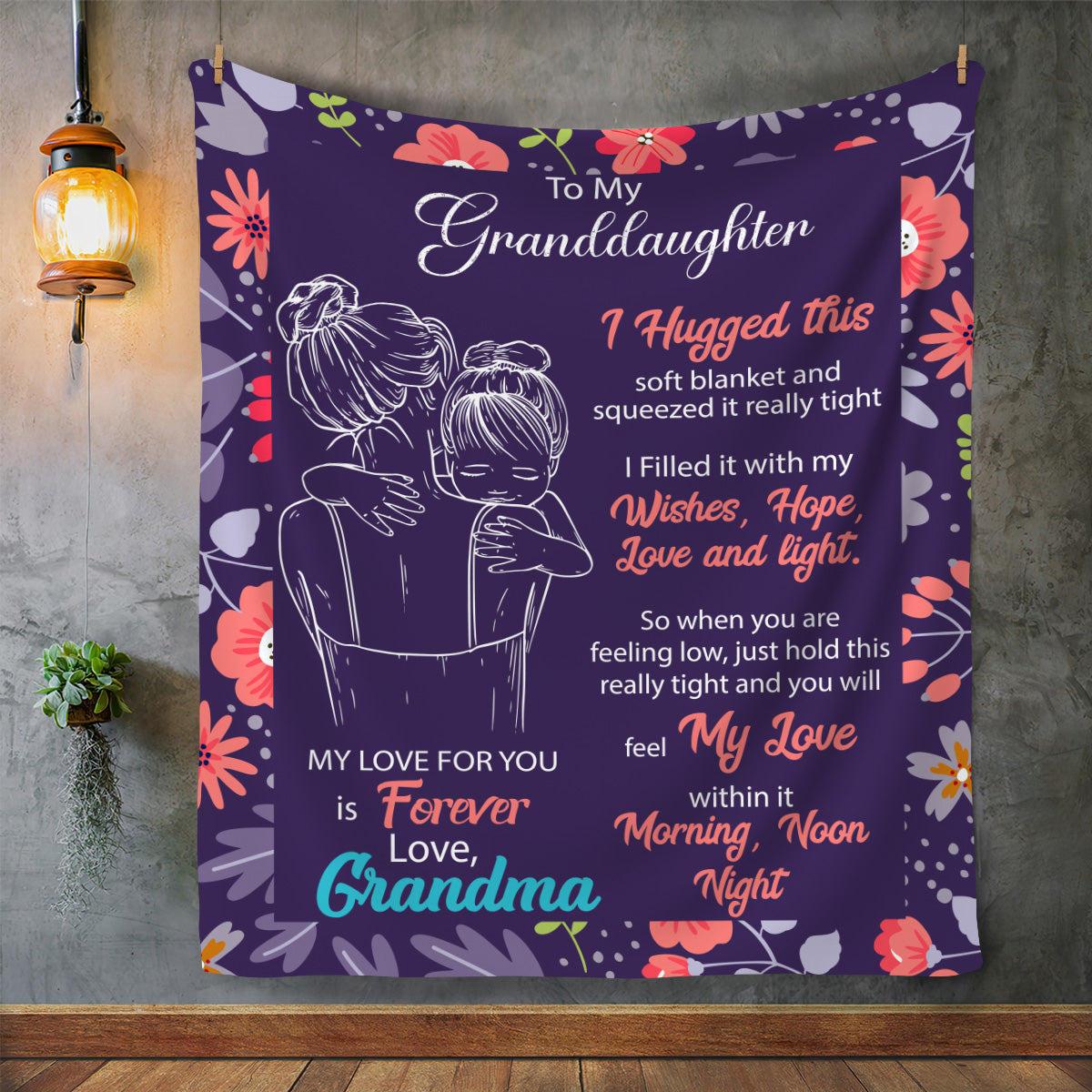 To My Granddaughter Fleece Blanket - 50x60