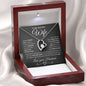 To My Beautiful Wife | Forever Love Necklace BW