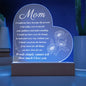 To My Mom | Printed Heart Acrylic Plaque