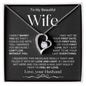 To My Beautiful Wife | Forever Love Necklace BW1