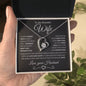 To My Beautiful Wife | Forever Love Necklace BW