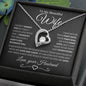 To My Beautiful Wife | Forever Love Necklace BW