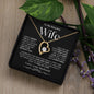 To My Beautiful Wife | Forever Love Necklace BW1