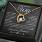 To My Beautiful Wife | Forever Love Necklace BW