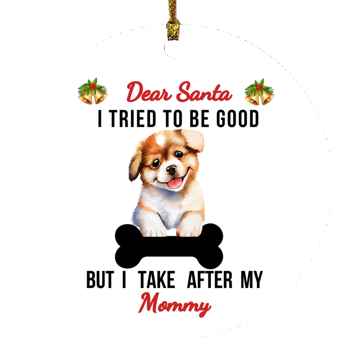 Dog Circle Ornament