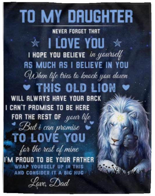 To My Badass Daughter Fleece Blanket - 60x80