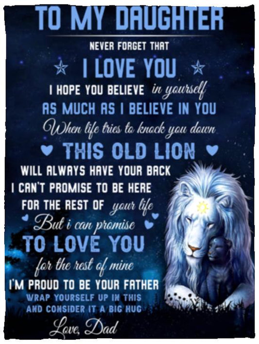 To My Daughter Fleece Blanket  - 30x40