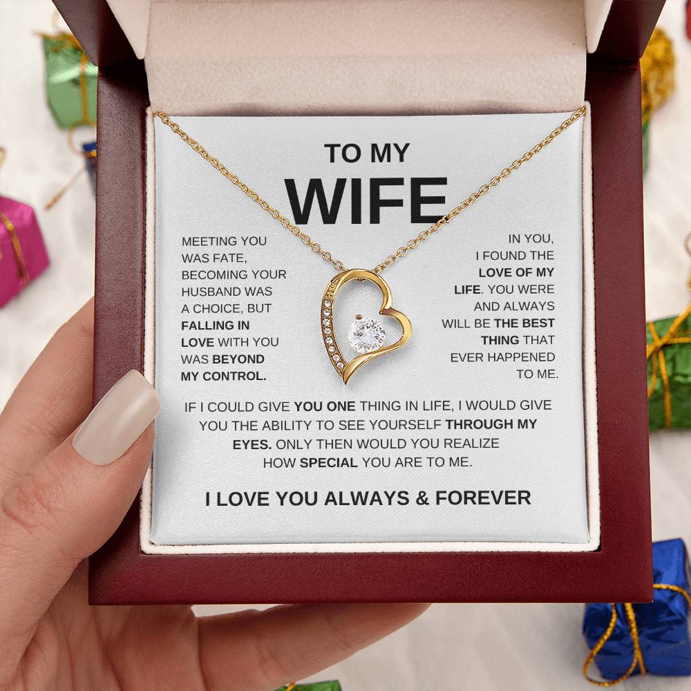 To My Wife Love Knot Necklace
