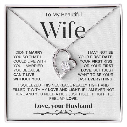 To My Beautiful Wife | Forever Love Necklace WB1