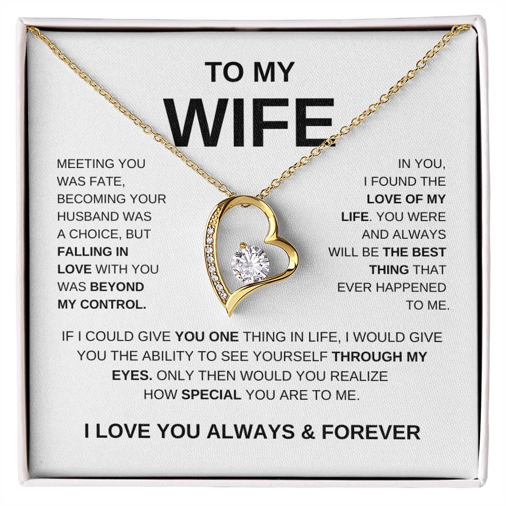 To My Wife Love Knot Necklace